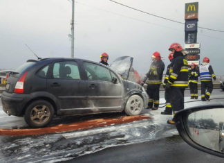 Pożar Citroena na Katowickiej