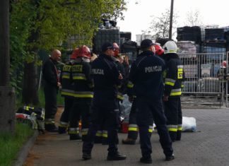 Wyciek chemikaliów na składowisku niebezpiecznych odpadów w Brzezince