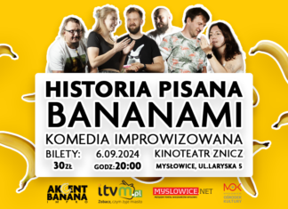 „Historia pisana banami”. Spektakl improwizowany grupy Akcent Banana