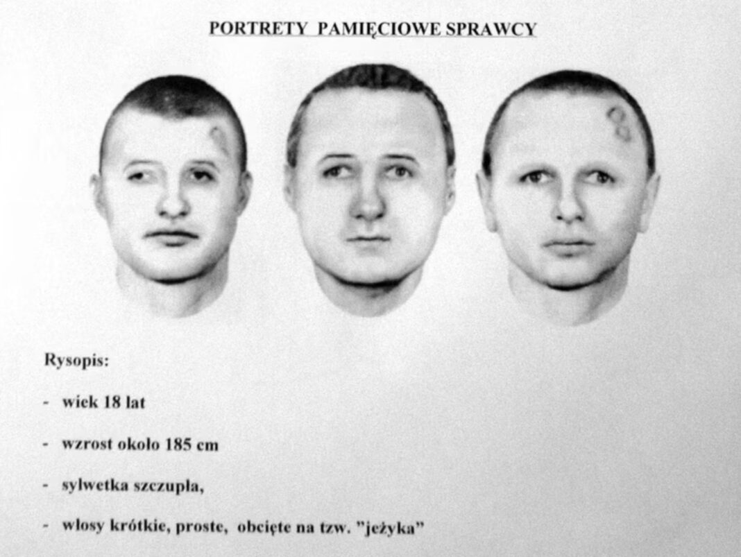 Portret pamięciowy Marcina J. z okresu gdy był poszukiwany za przestępstwa seksualne wobec nieletnich. [fot. Policja]