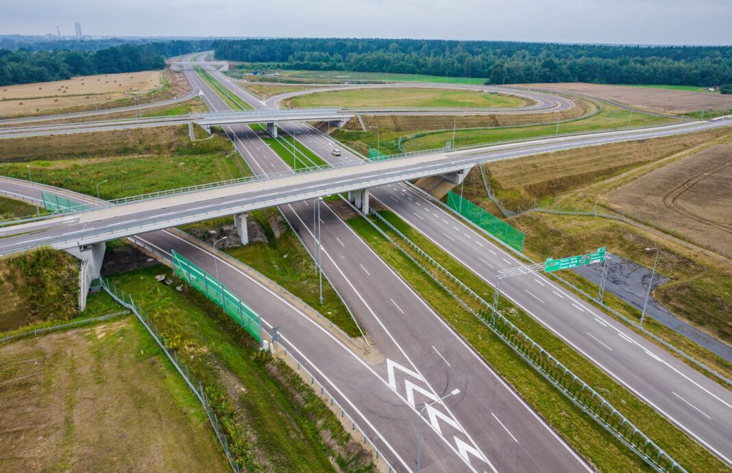 fot. GDDKiA. Węzeł Oświęcim, widok w kierunku Bielska-Białej