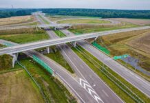 fot. GDDKiA. Węzeł Oświęcim, widok w kierunku Bielska-Białej