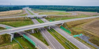 fot. GDDKiA. Węzeł Oświęcim, widok w kierunku Bielska-Białej