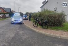 Potrącenie rowerzysty na skrzyżowaniu Moniuszki i Kwiatowej