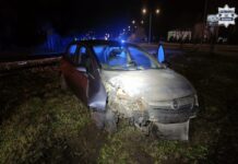 Pijany kierowca uderzył w latarnię w Mysłowicach. Miał blisko dwa promile alkoholu w organizmie