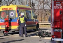 Wypadek na skrzyżowaniu ul. Katowickiej i Chopina