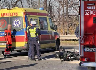 Wypadek na skrzyżowaniu ul. Katowickiej i Chopina