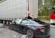 Poważny wypadek na S1 w Mysłowicach
